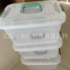 Plastic thickened large-capacity household solid color transparent storage box for clothes, quilts and toys, organizing box and storage box Application Scenario