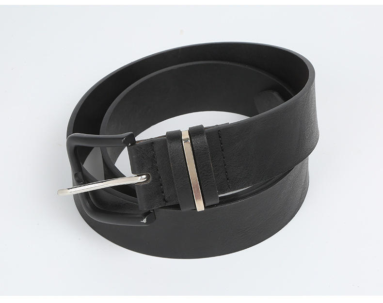 男士时尚仿皮腰带针扣经典金属环扣一件代发直接厂家个性束腰潮详情9