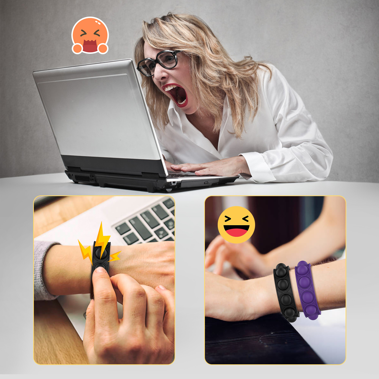Mouse Control Pioneer Bracelet Finger Bubble Music Relief Bracelet Stress Relief Bracelet Mouse Control Bracelet Watch Toy New Application Scenario