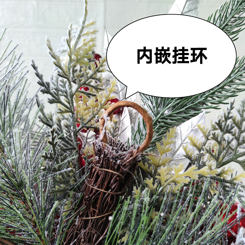 New Christmas staircase bow pendant, New Year atmosphere, Nordic home style scene decoration garland Application Scenario