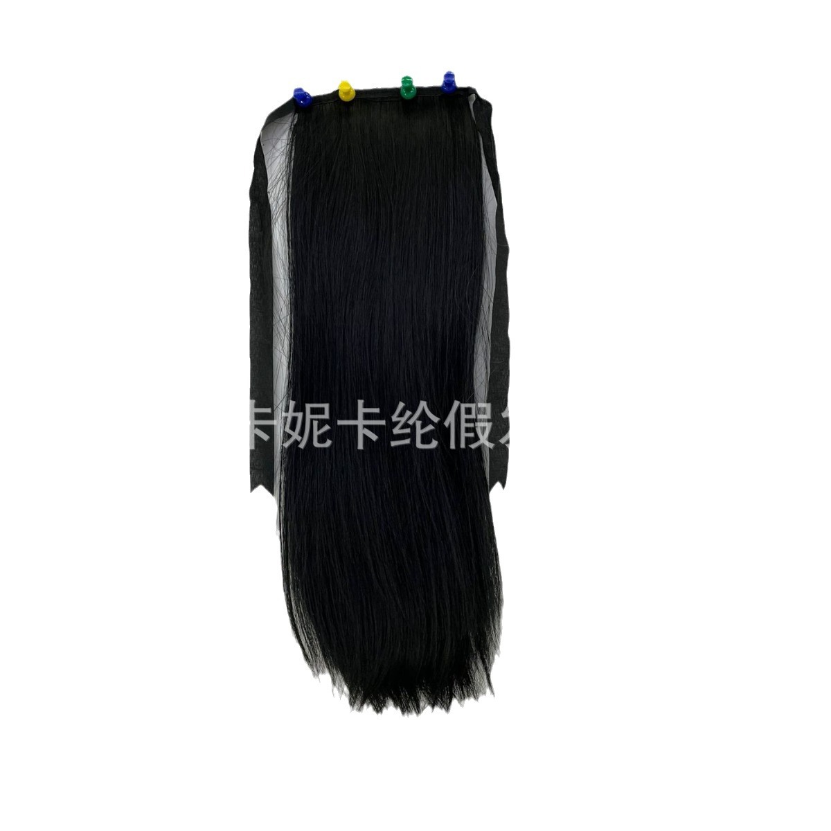 NEWLOOK Black long straight tied ponytail cross-border manufacturer wholesale in stock wholesale wigs Item Picture