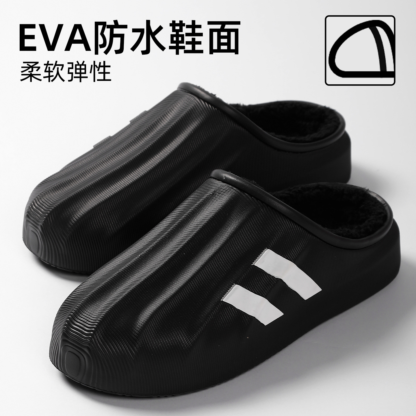 棉拖鞋女冬季居家/毛拖鞋/加厚包跟棉拖家居/秋冬拖鞋/冬季拖鞋细节图