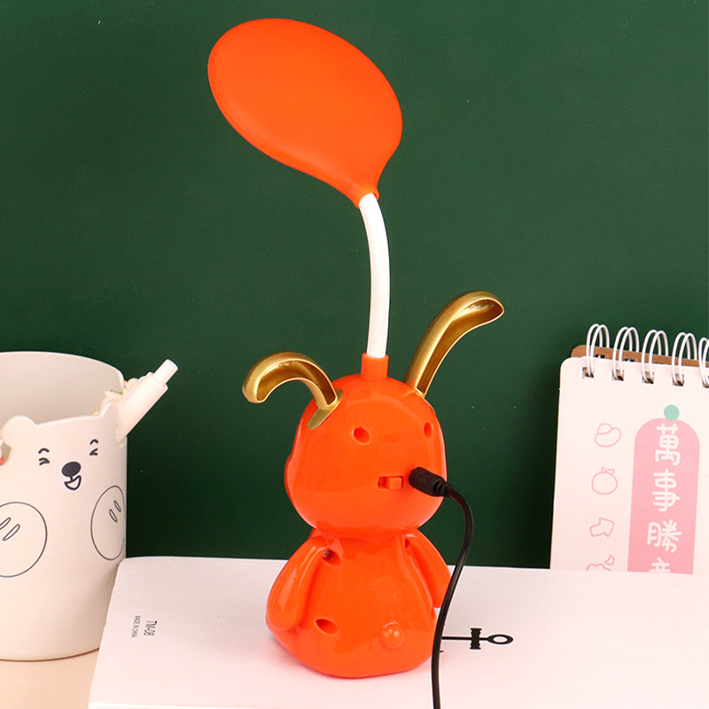 Cartoon Rabbit Violent Bear Led Small Table Lamp Hose Adjustable Angle Rechargeable Children's Room Eye Protection Learning Light Application Scenario