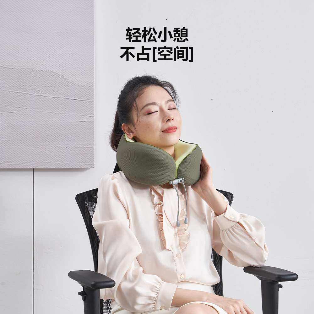 New Cross-Border Memory Foam U-Shaped Pillow, Portable Travel Pillow, Comfortable Neck Protection Pillow, Midday Rest Pillow, Airplane Neck Pillow, U-Shaped Pillow details Picture
