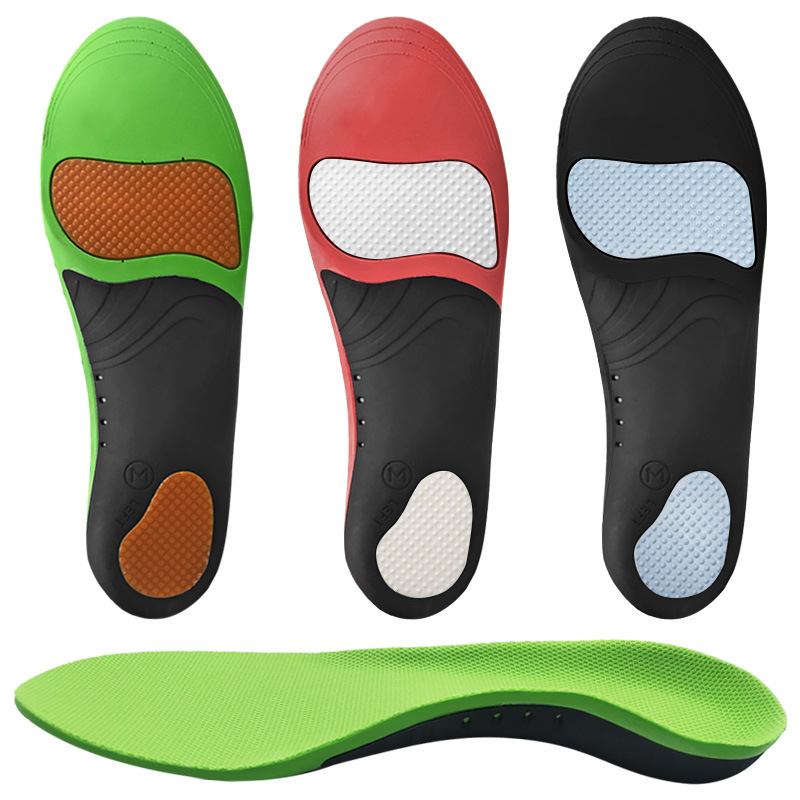 Factory direct sales of foot arch correction insoles, adult and children's support and shock absorption OX shaped leg flat foot inward arch insoles, men's basketball shoes insoles, anti-odor table tennis shoes, sports men's basketball shoes insoles, anti-odor insoles thumbnail