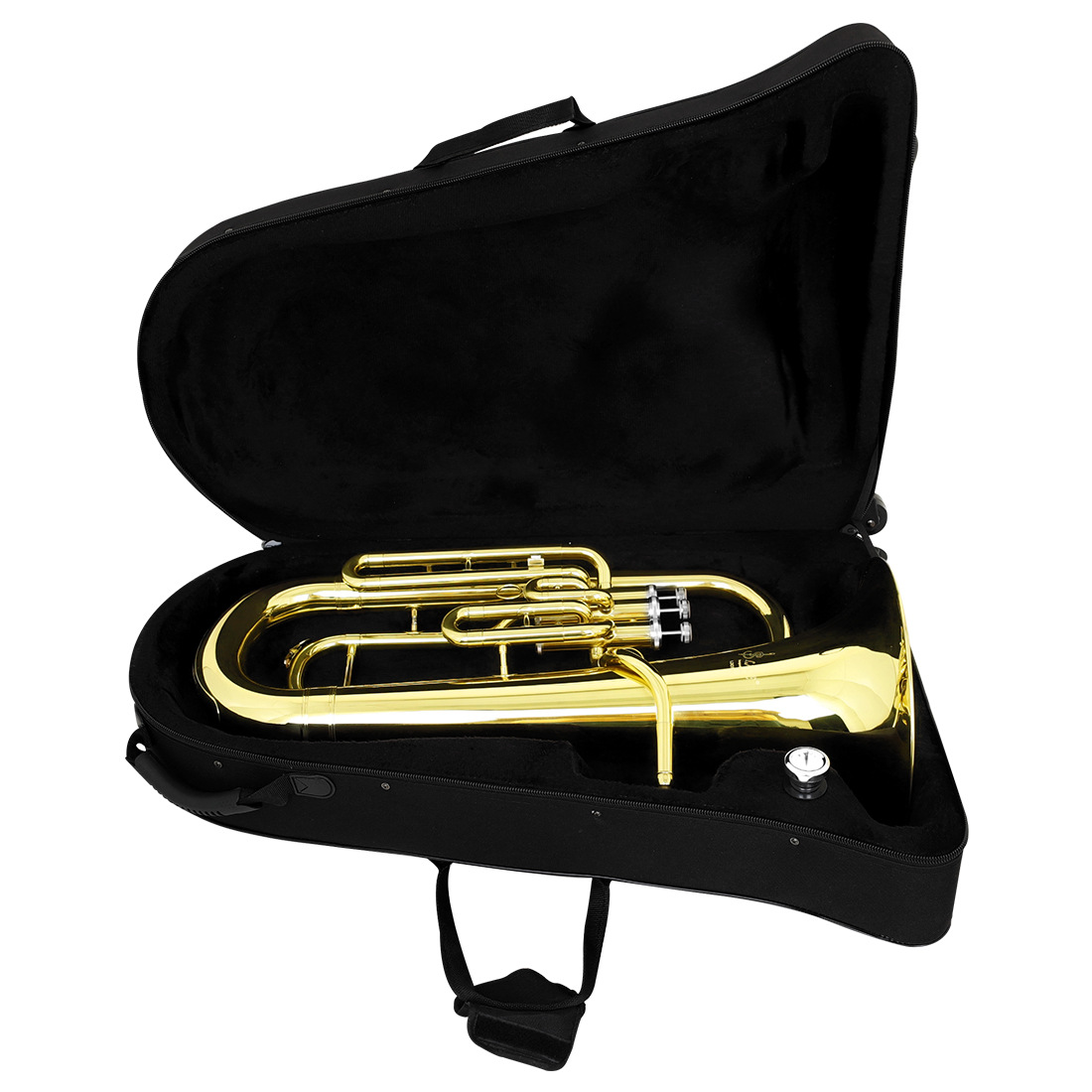SLADE instrumento de trompeta upper bass en tono Bb latón tres teclas teclas de pie bugle marchante principiante tocar trompeta bajo details Picture