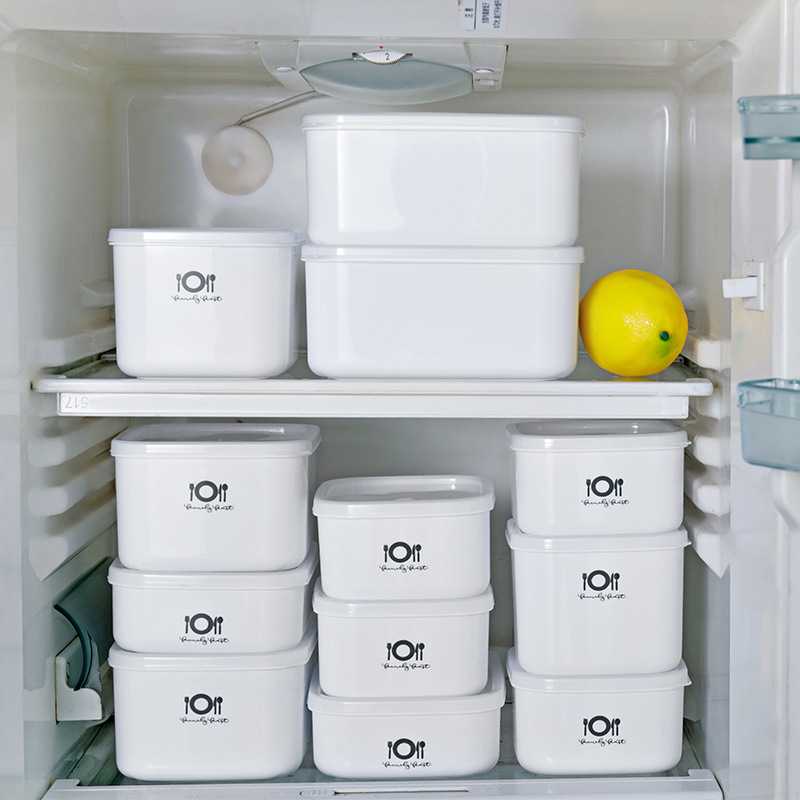 Refrigerator fruit crisper refrigerator storage box Microwave heating lunch box Plastic rectangular bento box