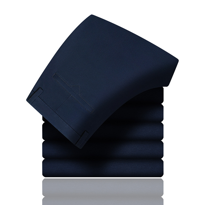 Men's casual pants 2025 Spring/Summer pants, men's Korean-style straight-leg long pants, trendy no-iron dress pants, solid colors for young people, versatile Item Picture