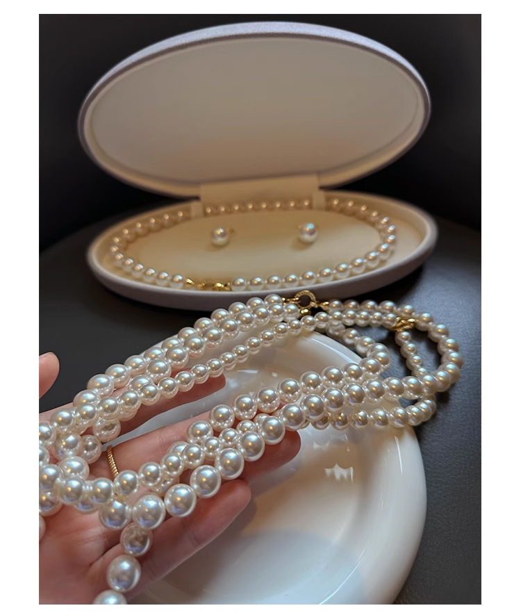 珍珠项链配饰女秋冬不掉色锁骨链轻奢小众高级感简约串珠颈链饰品详情7