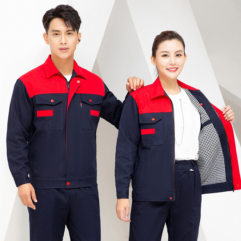 厂家秋冬长袖双层加厚劳保工作服套装工厂车间厂服汽修工服现货