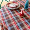 Tablecloth, coffee table, cotton and linen decorative table, ins style best-selling rectangular retro dining table, festive red Christmas checkered Application Scenario