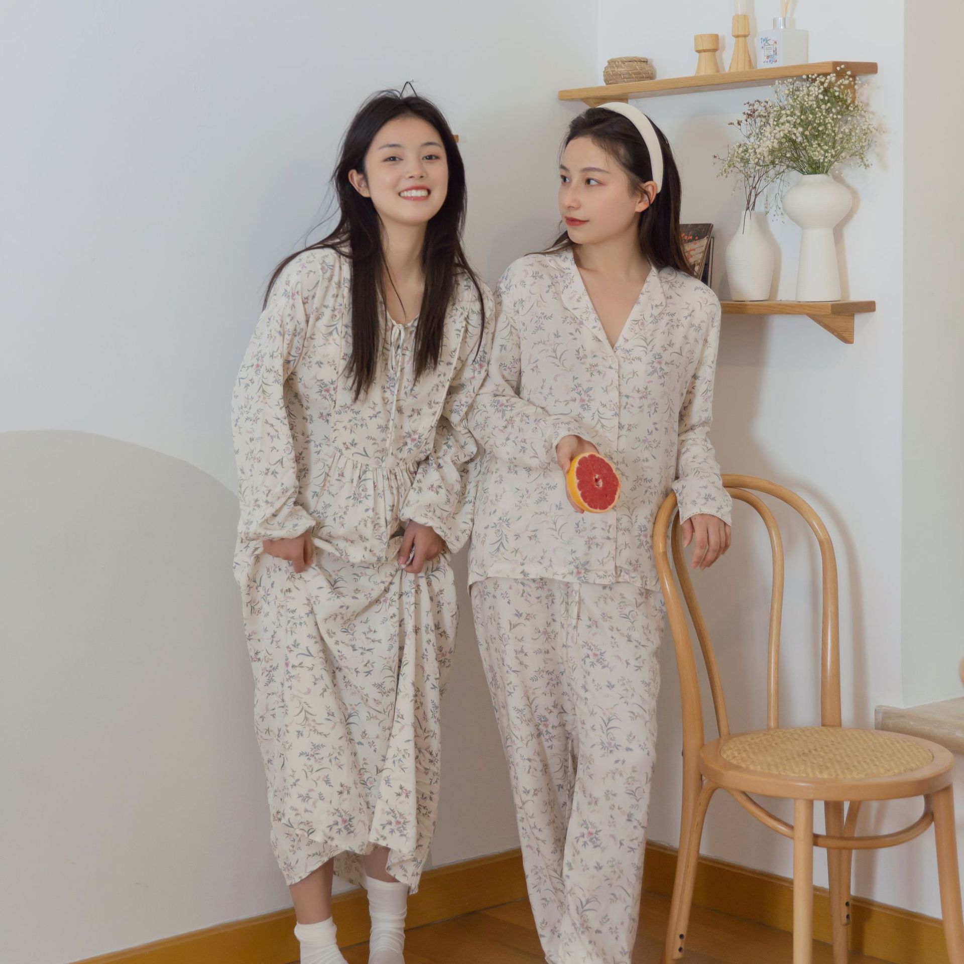 睡衣女长袖韩版/蚕丝睡衣/冰丝睡衣/纯棉女式套装/法兰绒家居服拉链细节图