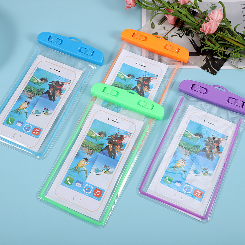Transparent Pvc Mobile Phone Waterproof Bag Can Touch Screen Take-Out Mobile Phone Waterproof Cover Outdoor Diving Neck Mobile Phone Sealing Bag