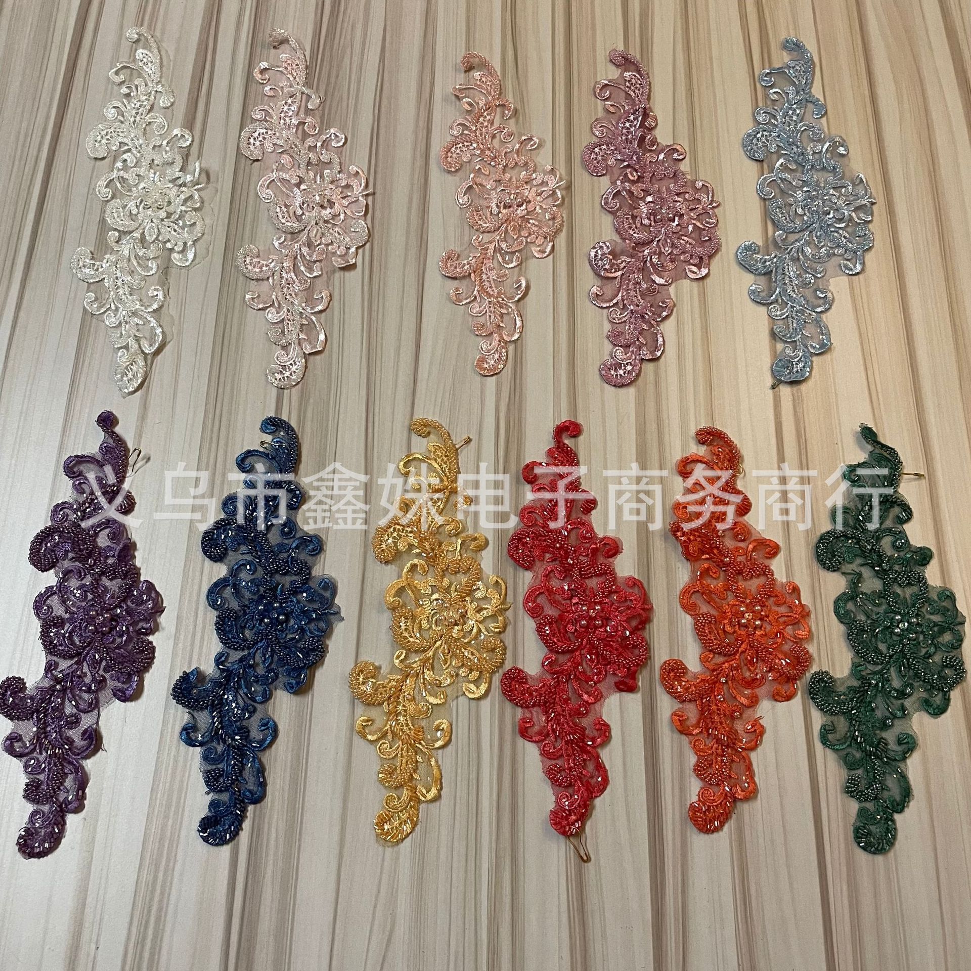 DIY hand-sewn jeans and skirts with colorful embroidered flowers, and personalized decorative embroidery patches with fabric stickers and flower patches