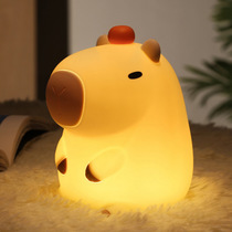 Capibara Nightlight custom logo cartoon Capybara pat silicone lamp baby feeding soft light bedside lamp