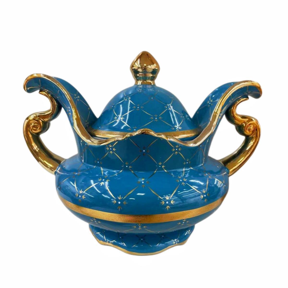 Europe and the United States light luxury condiment jar high-grade retro clamshell sugar prank sugar jar kitchen condiment collection decoration details Picture