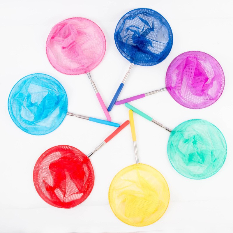 Factory direct stainless steel telescopic fishing net children fishing net butterfly dragonfly fishing lobster tadpole net full figure