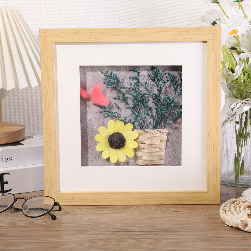 植物画框天然干花干草植物装饰画 适用各种场所 尺寸27*27