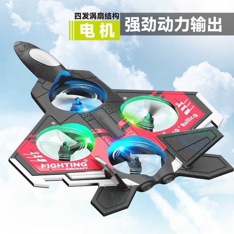 六一泡沫遥控飞机航模战斗机避障摄像四轴飞行器无人机儿童节玩具产品图