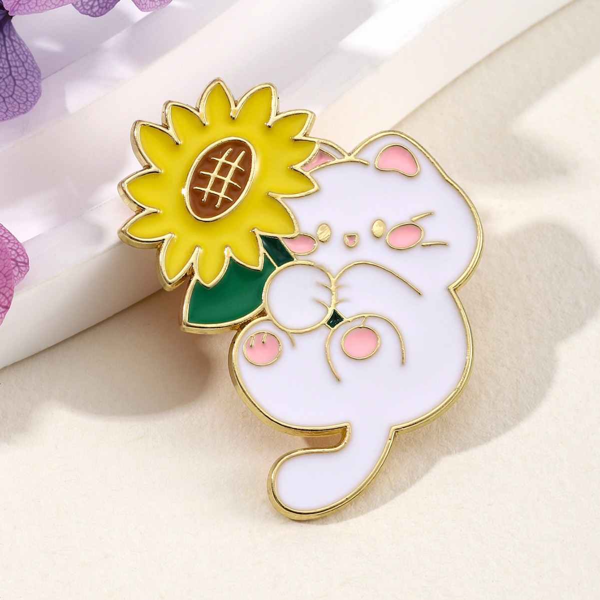 Graduation Season Won The Small Cat Student Exam Refueling Brooch College Entrance Examination Every Exam Will Pass Inspirational Metal Emblem details Picture