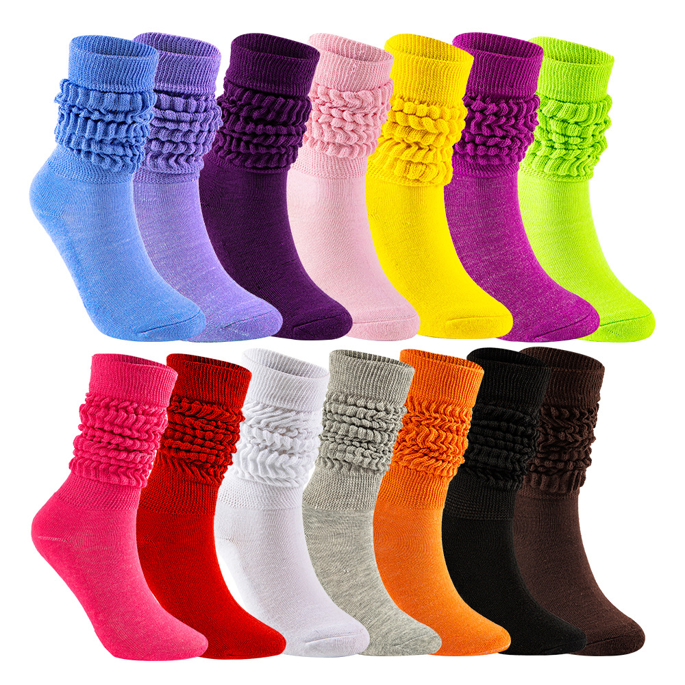 2023年新款2023年新款ECIEXI欧美男女中高筒slouch socks 泡泡袜外贸亚马逊跨境袜子