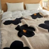 INS Korean-style designer Sunflower A-class half-pile knitted blanket sofa office nap blanket for autumn and winter Application Scenario