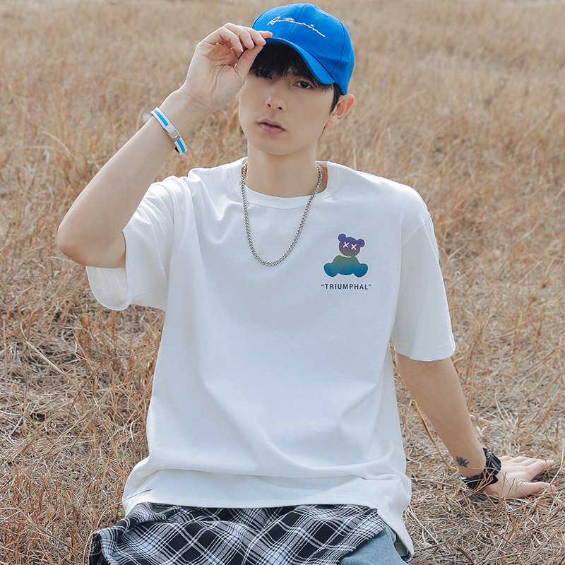 T桖/新潮T恤男款/炫彩反光体桖产品图