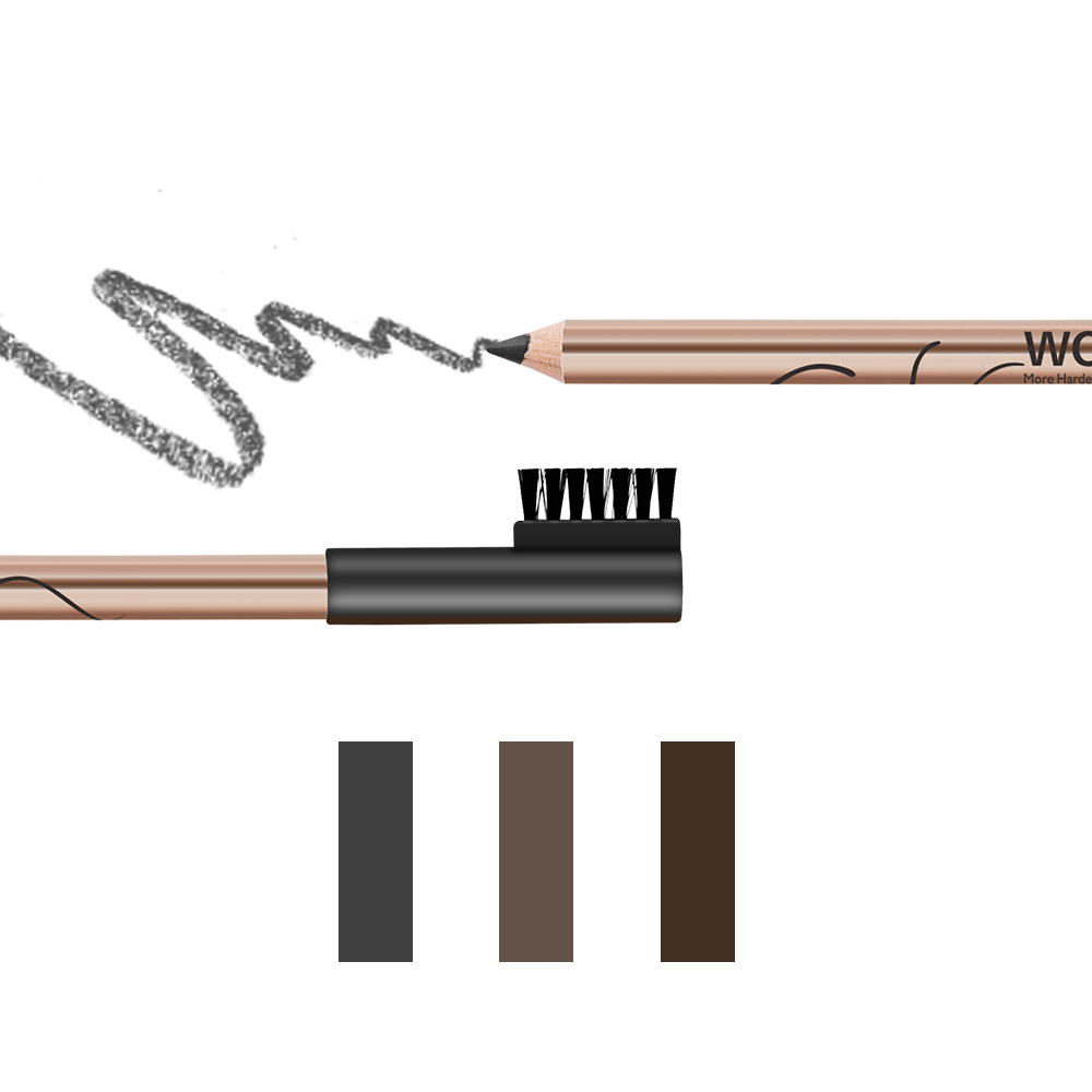 Menow Meinuo Female Divine Wood stick hard core eyebrow pencil, waterproof, non-smudging, non-fading, natural brush head cosmetic pen, cross-border Specification image