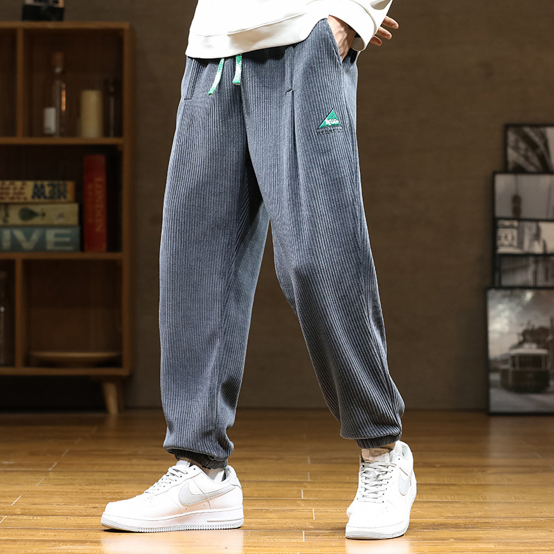 Casual pants 2022 Men's sweatpants autumn/Winter new solid color loose sportswear pants Loose Haren trendy skinny pants for men