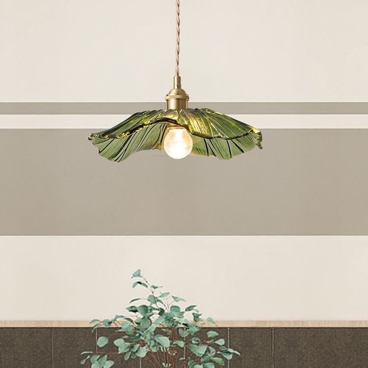 Old Shanghai bedside chandeliers, restaurant loft retro brass glass lamps, bar, Nordic bar counter, homestay flower bud lamps Application Scenario