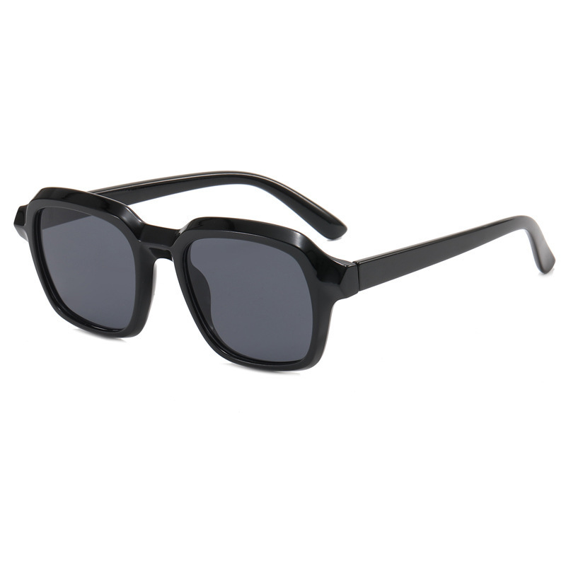 跨境 新款店长热推复古太阳镜 欧美时尚多边形黑色墨镜女太阳眼镜详情图5