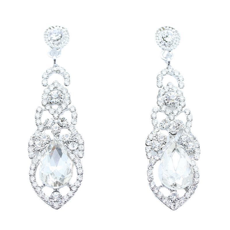 饰品/耳饰/耳环/猫眼石耳环/耳夹白底实物图