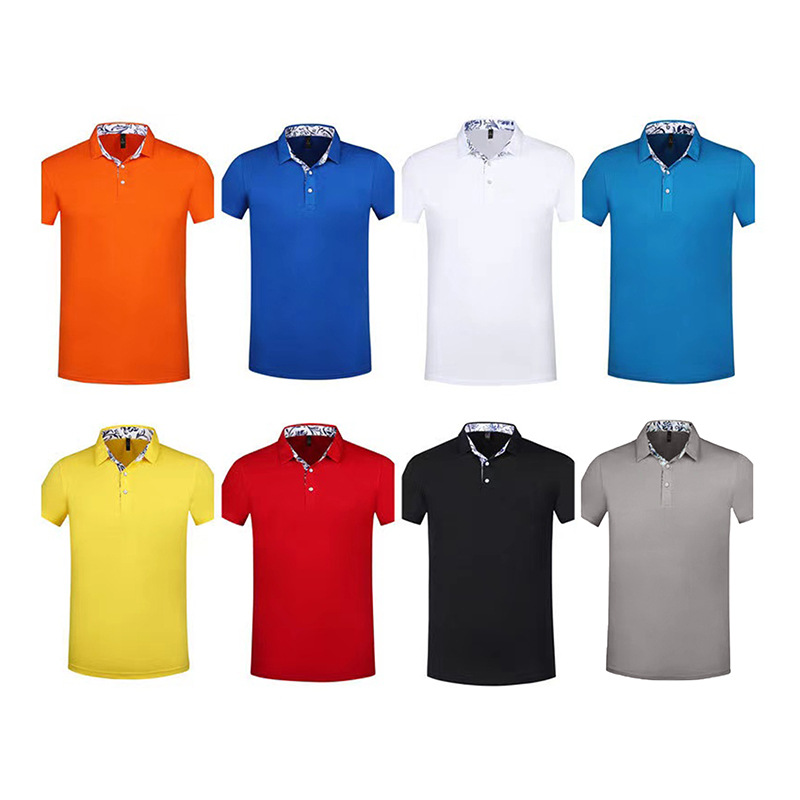 Lapel workwear customization new polo shirt T-shirt printed Specification drawing