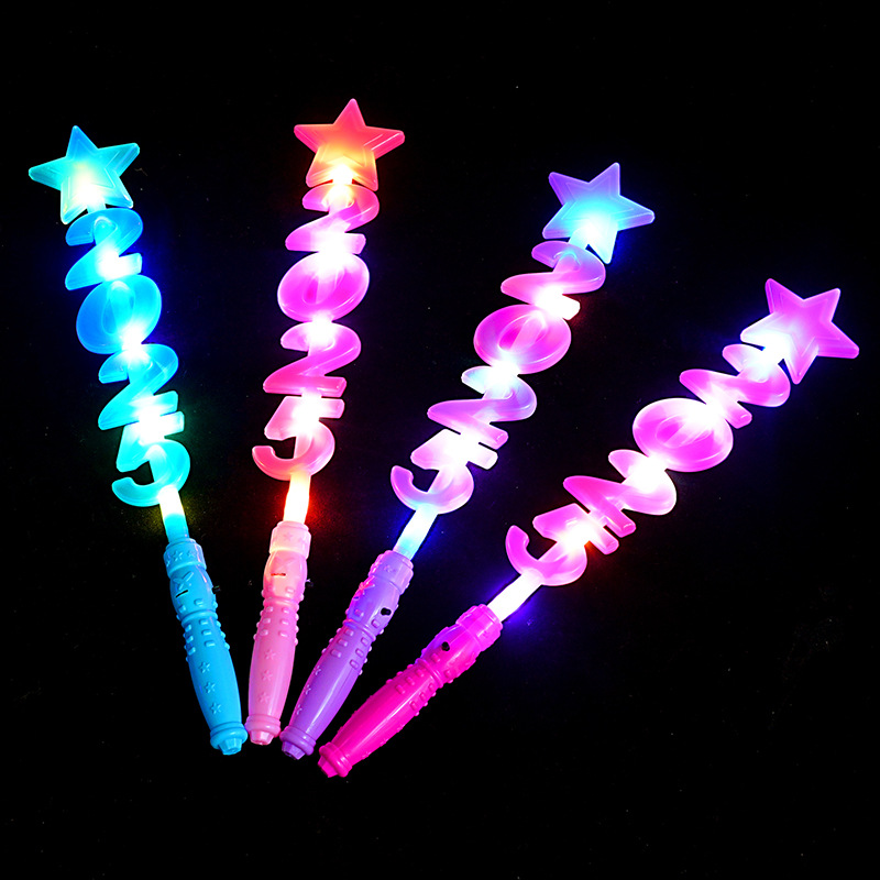Cross-border new 2025 light stick magic stick light toy bar concert New Year's Day flash stick New Year gift details Picture