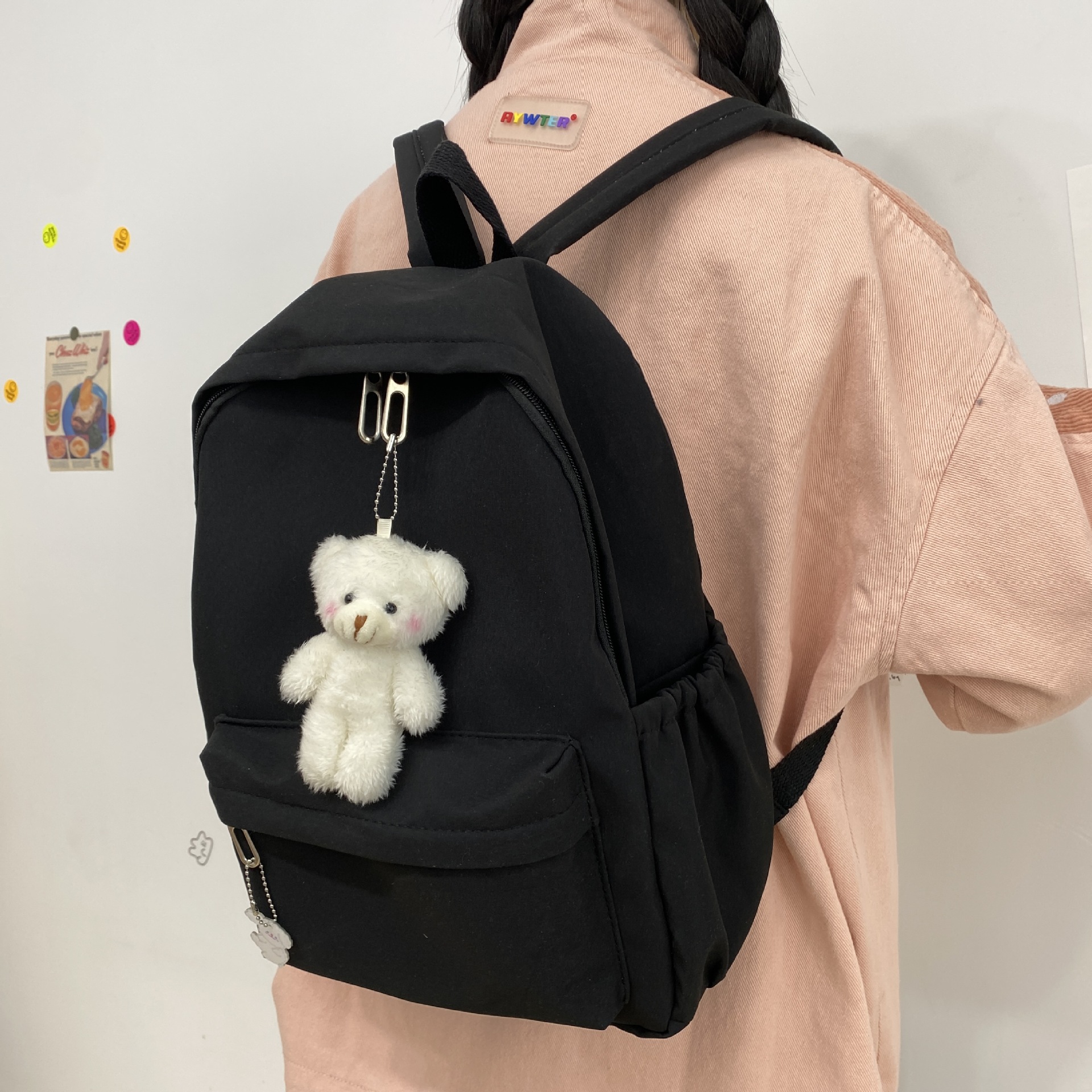 Mori college bolso de escuela de viento para niñas escuela secundaria escuela secundaria universidad mochila de gran capacidad color sólido simple mochila versátil Application Scenario