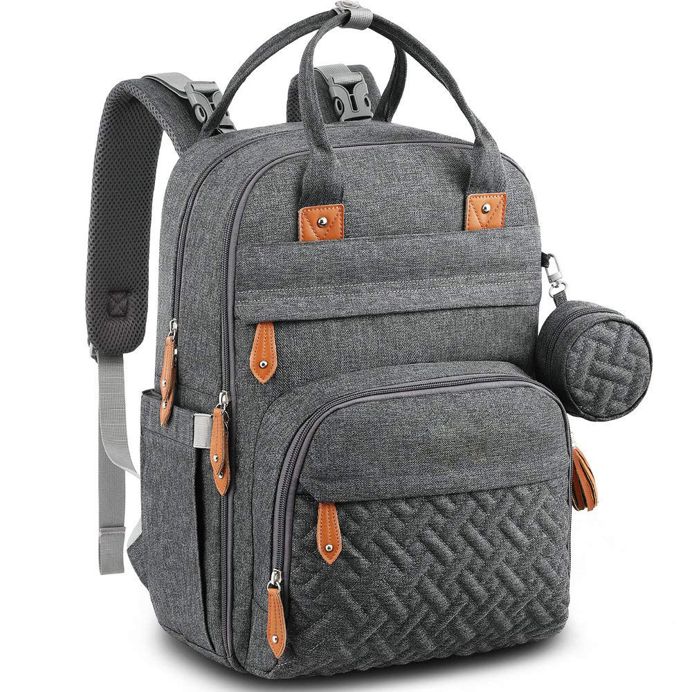 Cross-border best-selling folding mom bag, bed bag, multi-functional foldable mother and baby bag, waterproof large-capacity mom backpack