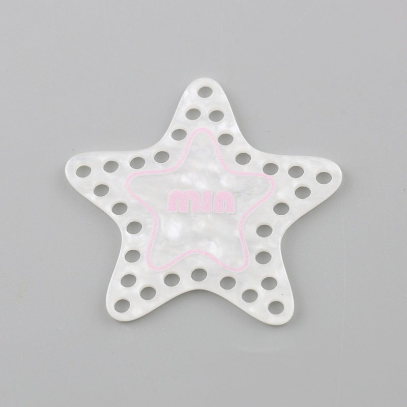 DIY饰品配件  亚克力多孔爱心挑心五角星形吊坠钥匙扣包包链挂件详情7