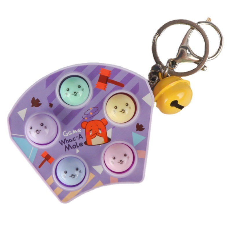 Can Love Rat Killer Pioneer Whack-A-Mole Key Chain Decompression Hand Brain Training Educational Children Toy Bag Pendant Wholesale Item Picture