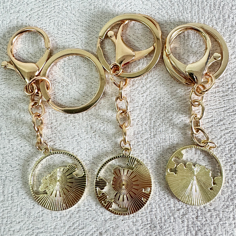 国潮定制 国风熊猫烤漆钥匙扣小礼物钥匙链饰品包包挂件