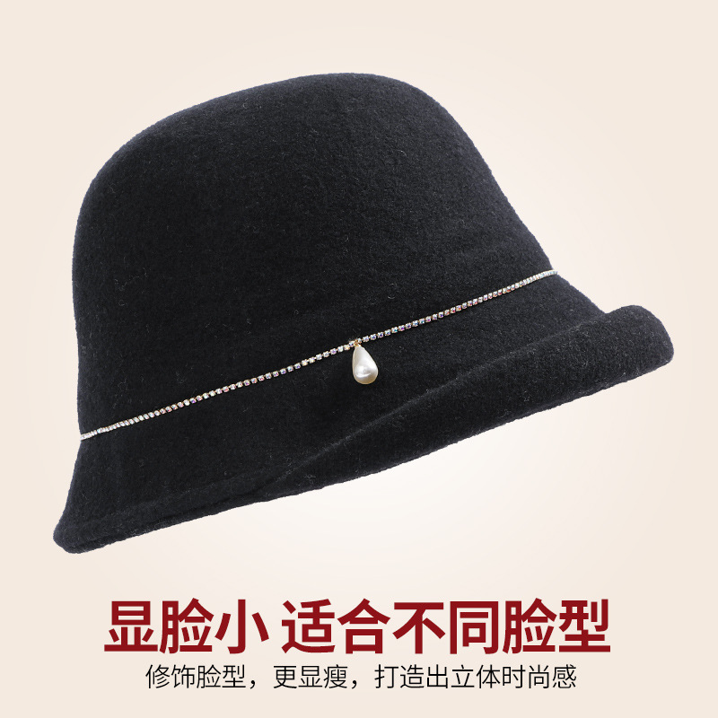 High-End New Wool Hat Women's Autumn And Winter Fashion Curly Top Hat Japanese Temperament Socialite Fisherman Hat Elegant Basin Hat Application Scenario