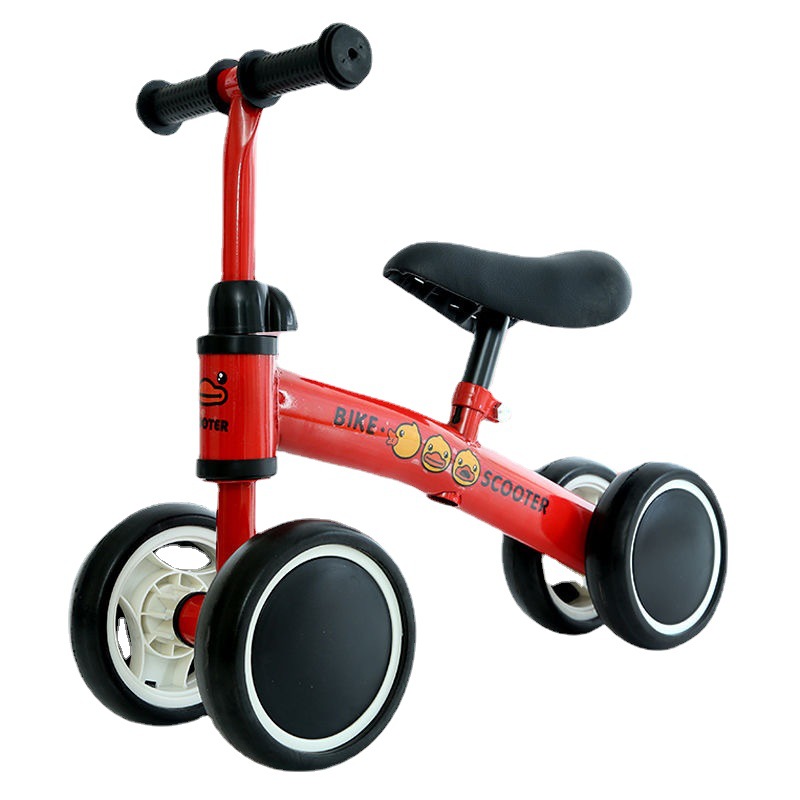 Children's Four-Wheel Balance Bike Pedalless Baby Scooter Kids Scooter 1-2-3 Year Old Bike With Two Wheels Specification drawing