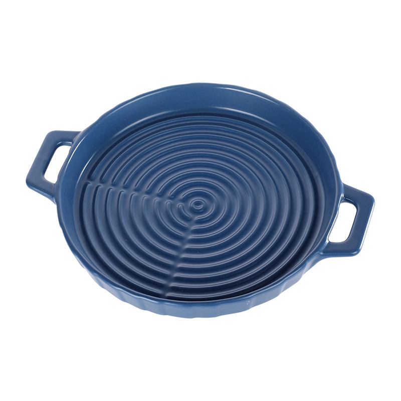 瓷彩美日式粗/盘子/陶瓷盘白底实物图