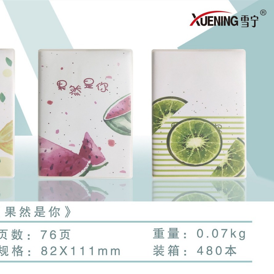 Xue Ning 100K color small plastic sleeve book with various covers and 76 inner pages Item Picture