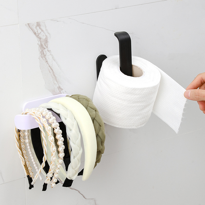 Toilet tissue box, toilet roll paper hanging rack, no need for drilling, home bathroom wall-mounted face towel, cute storage rack details Picture
