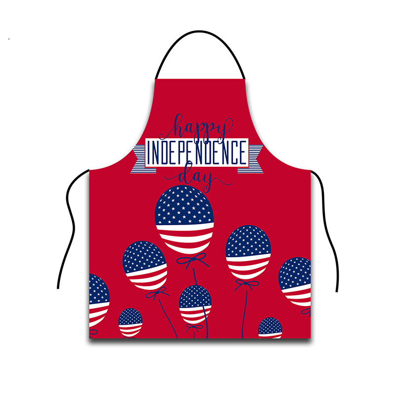 Cross-border Independence Day sleeveless apron, festival party supplies, painting training, kitchen print advertising apron wholesale Application Scenario
