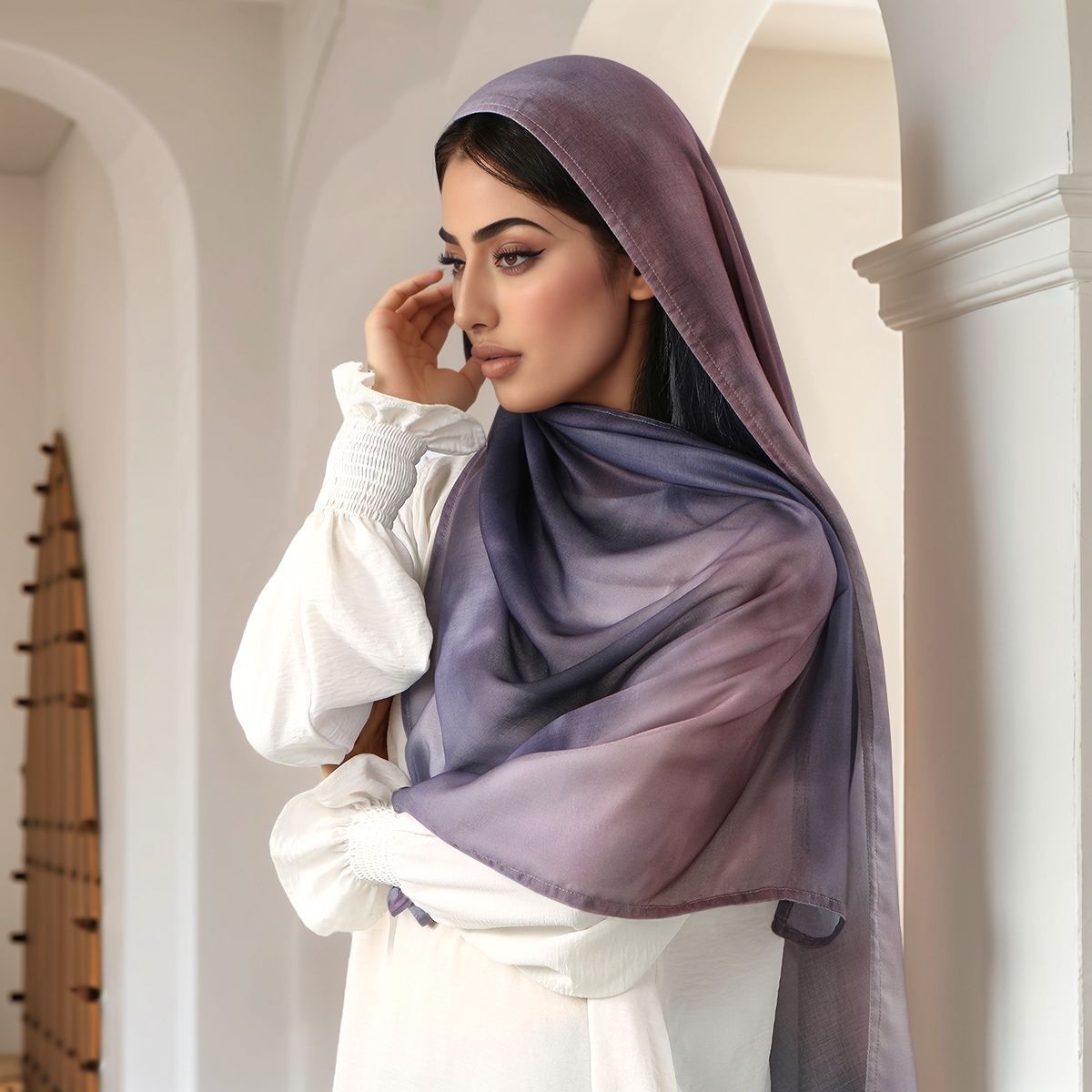 中东热销人棉印花头巾女跨境马来西亚流行民族包头头巾阿拉伯头巾