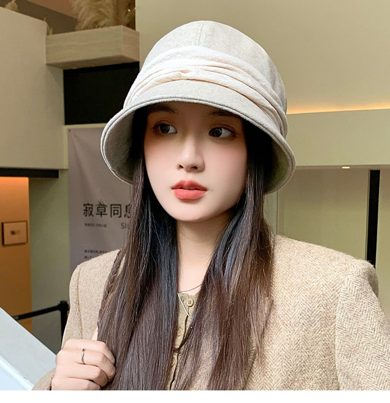 2025春秋季新款毛呢渔夫帽子女宽檐显脸小气质优雅绑带盆帽水桶帽详情13
