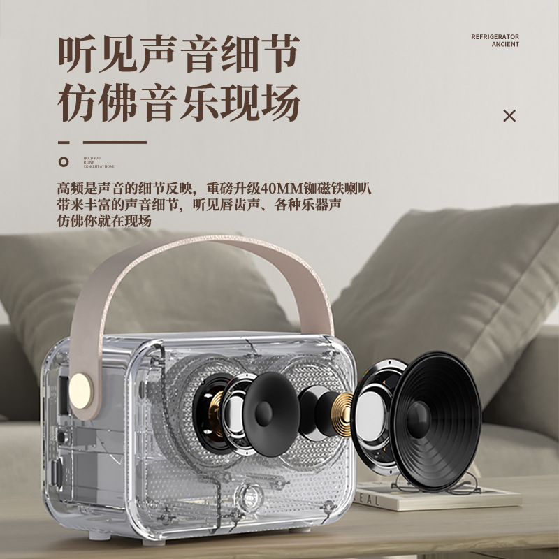 Regalo creativo bluetooth audio retro mini reloj portátil altavoz de tarjeta de inserción inalámbrico altavoz de escritorio al por mayor Application Scenario