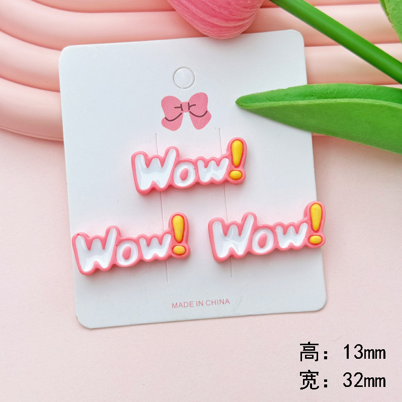 彩色英文字牌树脂diy饰品配件手机壳鞋花鞋扣贴片发夹发饰材料详情22