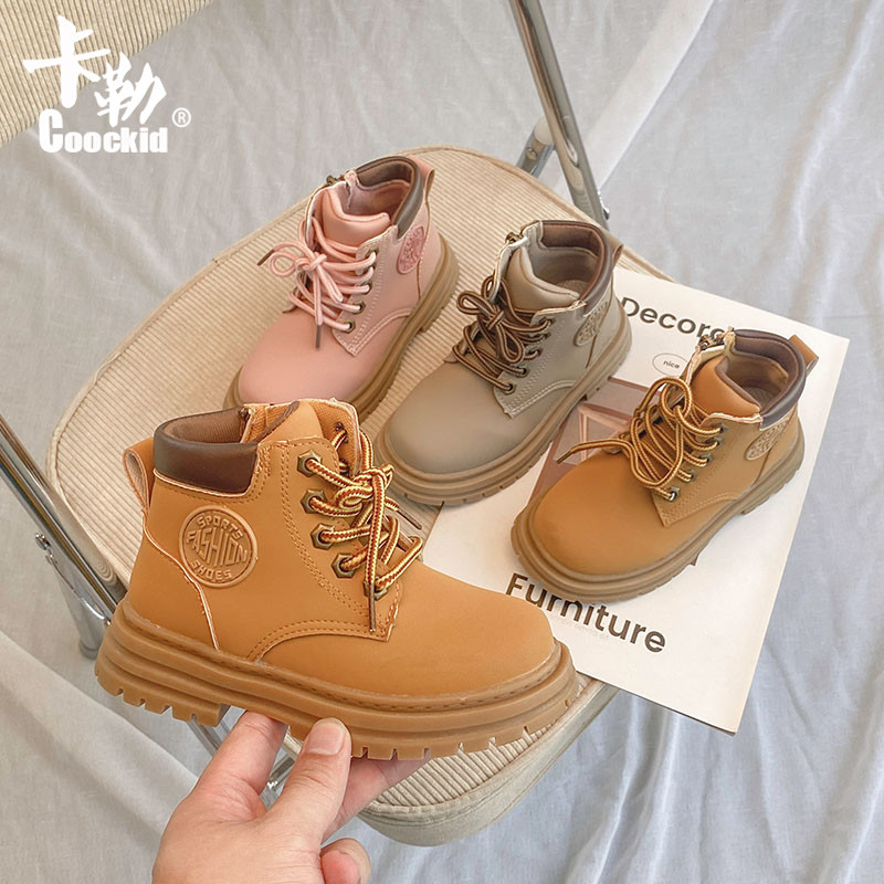 卡勒儿童英伦风马丁靴2022秋季新款时尚女童皮鞋男童短靴时装靴子